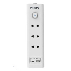 سه راهی برق 3تایی فیلیپس به همراه USB مدل CHP4330WB کابل 3 متری